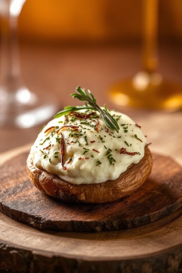 fancy vegetarian mushroom dish