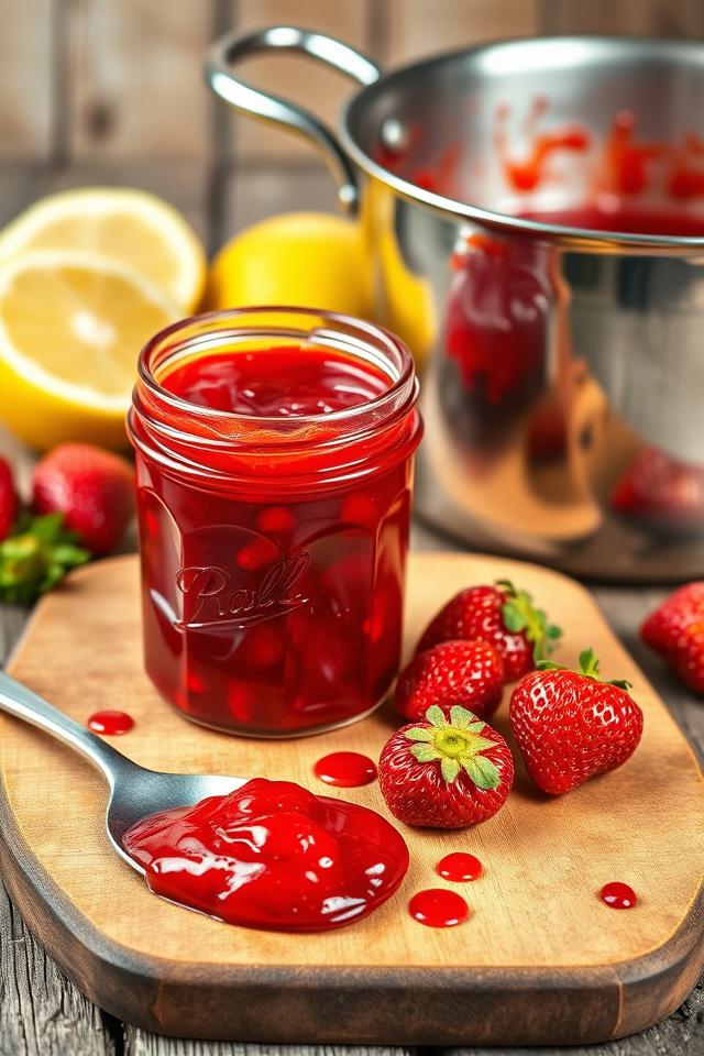 fast homemade strawberry preserve