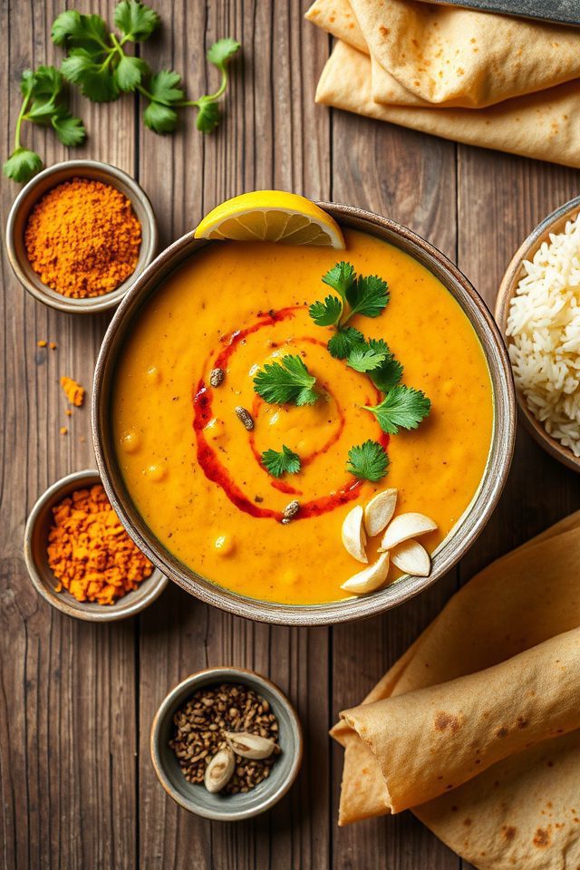 fast turmeric lentil stew