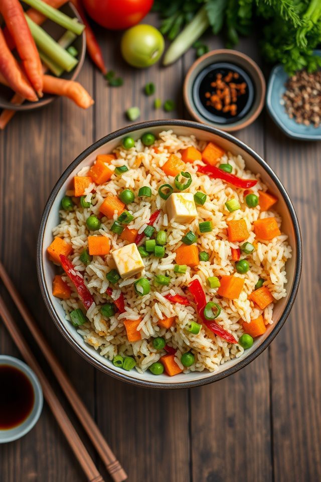 fast vegetarian rice dish