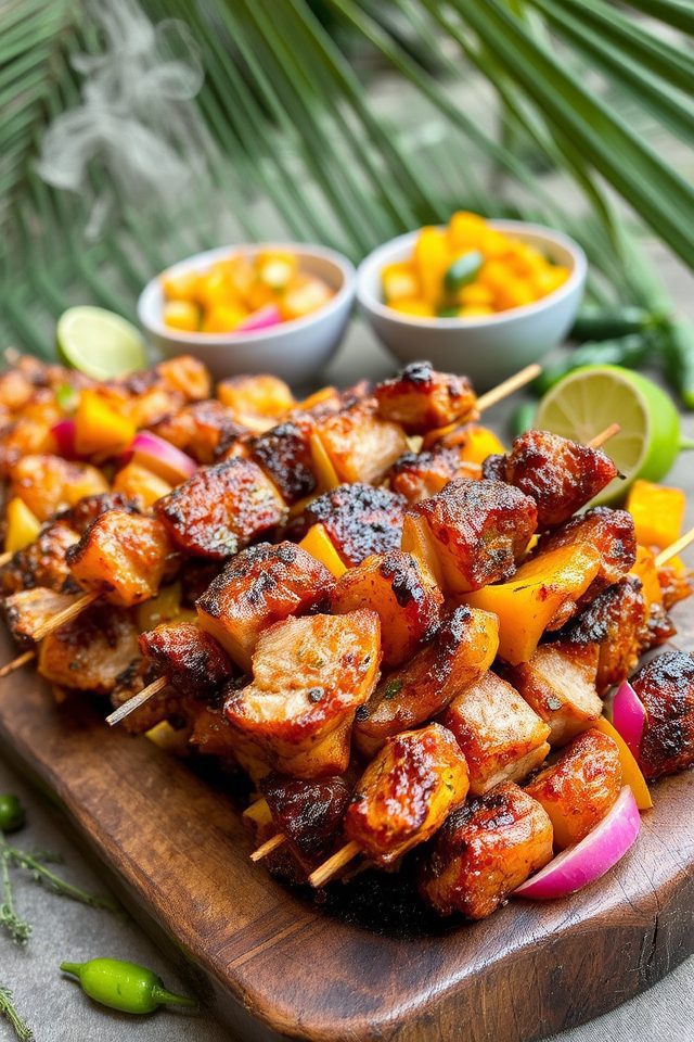 fiery marinated grilled pork