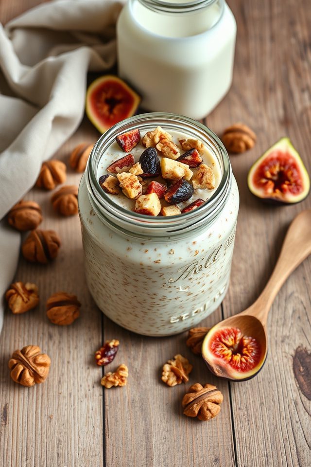 fig walnut overnight oats