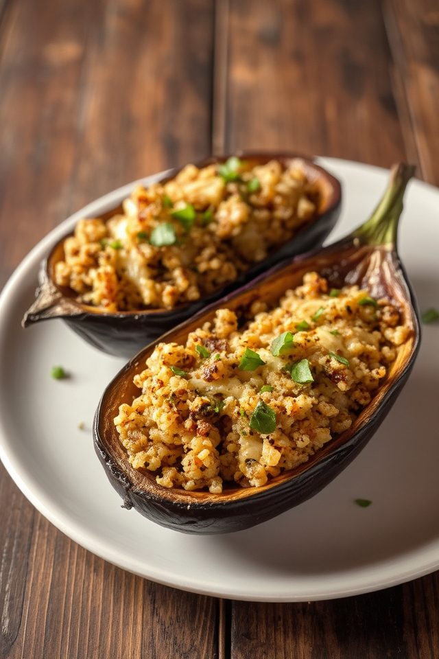 flavorful eggplant quinoa dish