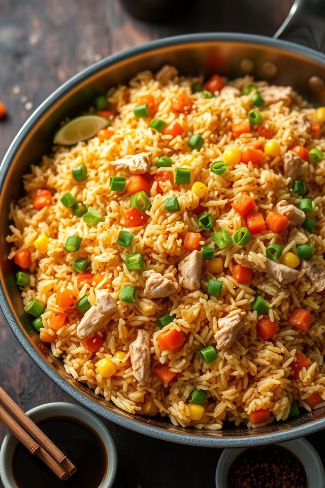 flavorful poultry rice dish