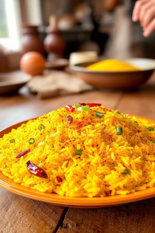 flavorful saffron spicy rice