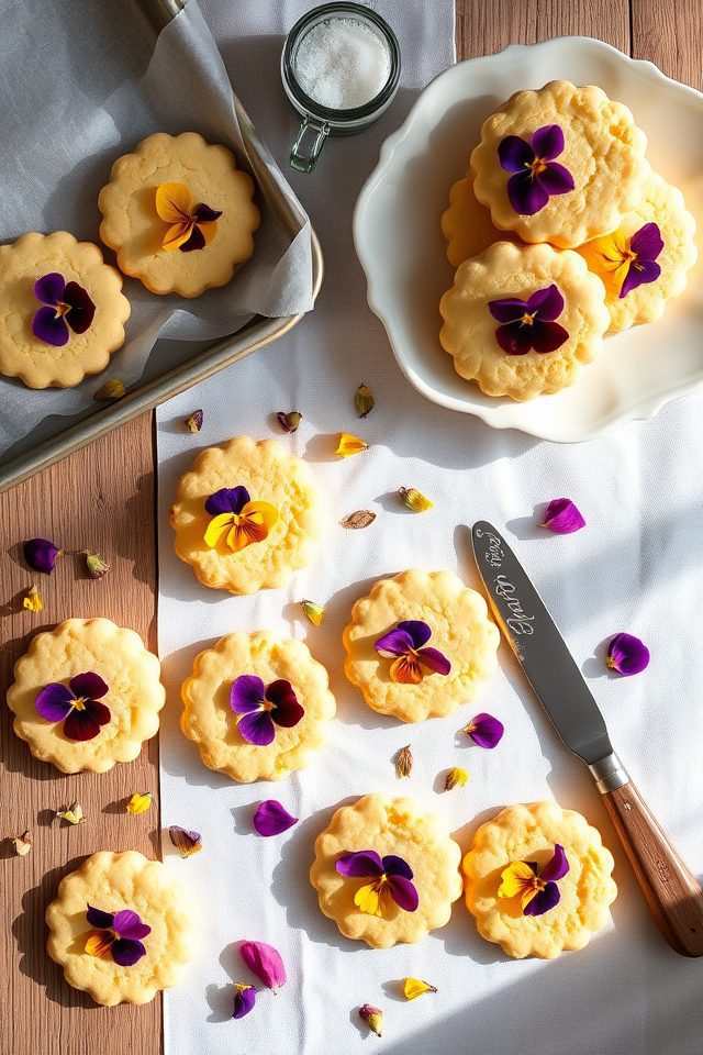 floral infused buttery cookies