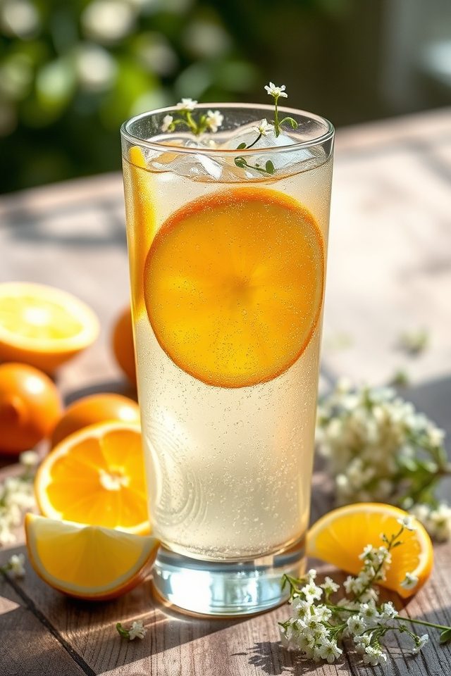 floral refreshing citrus drink