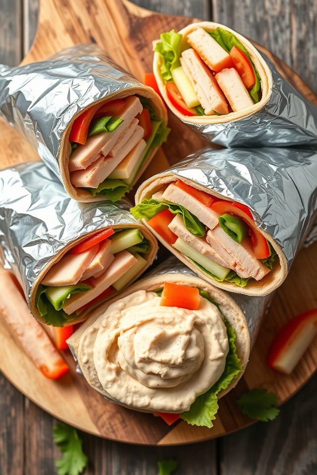 foil wrapped pita pockets