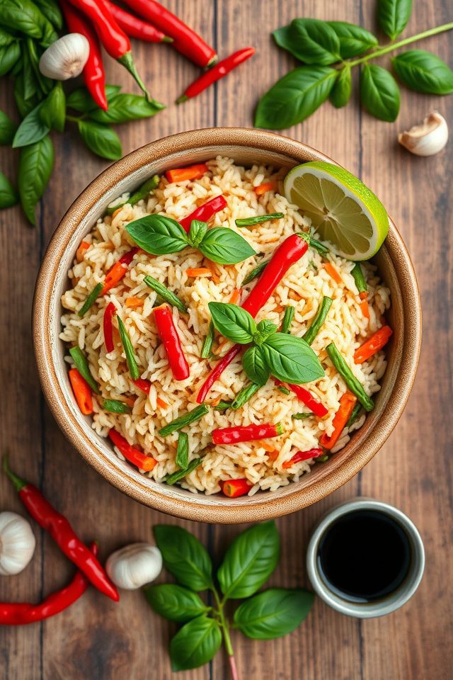 fragrant thai basil rice