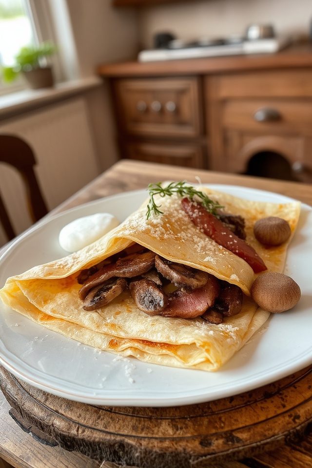 french steak crepe fillings