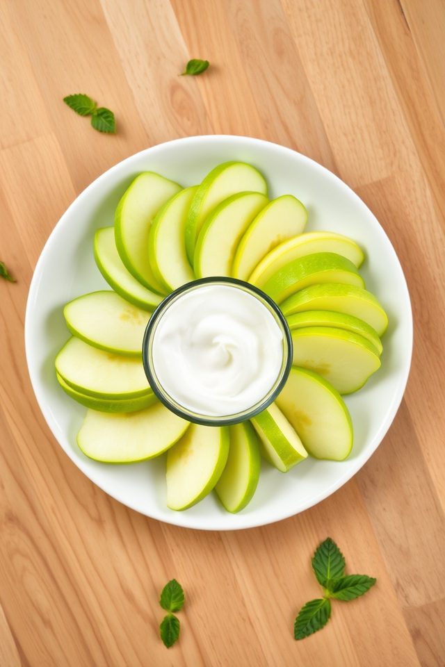 fresh apple slices dip