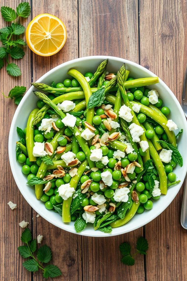 fresh asparagus pea salad