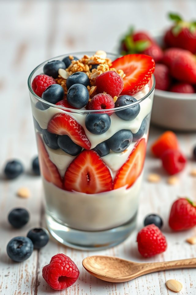 fresh berry yogurt parfaits