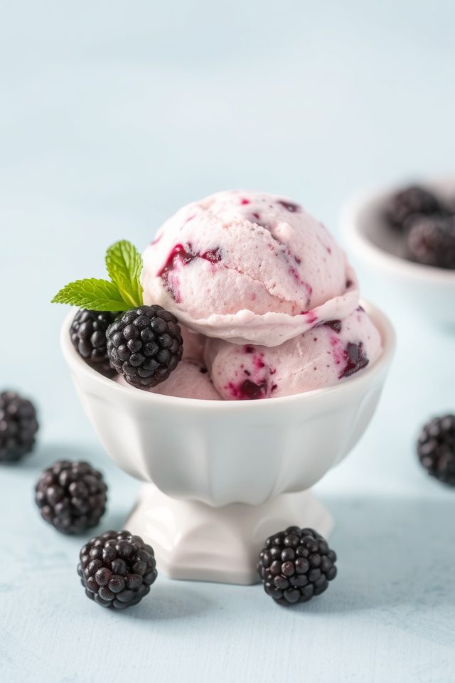 fresh blackberry ice cream