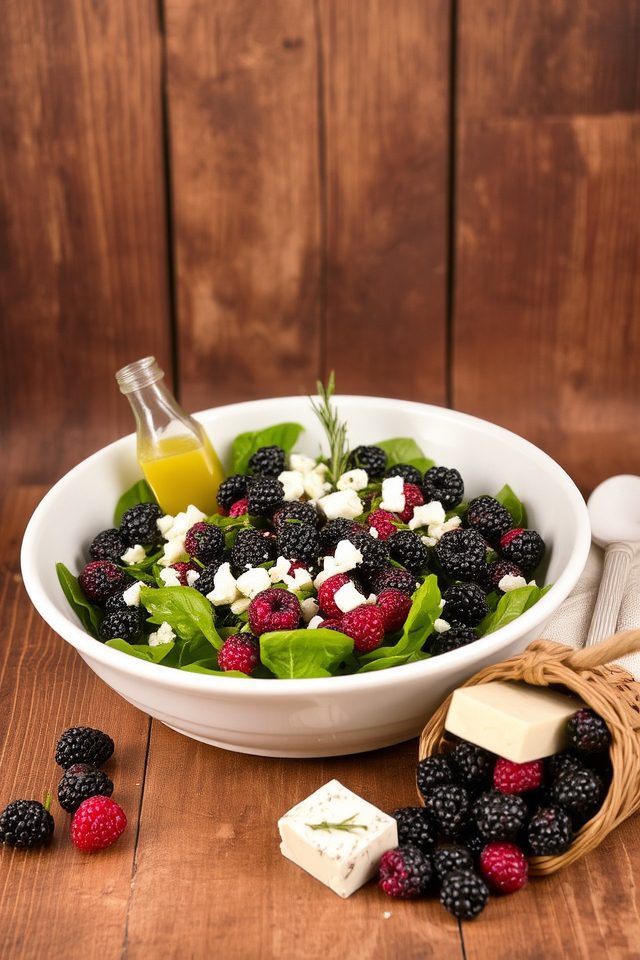 fresh blackberry summer salad