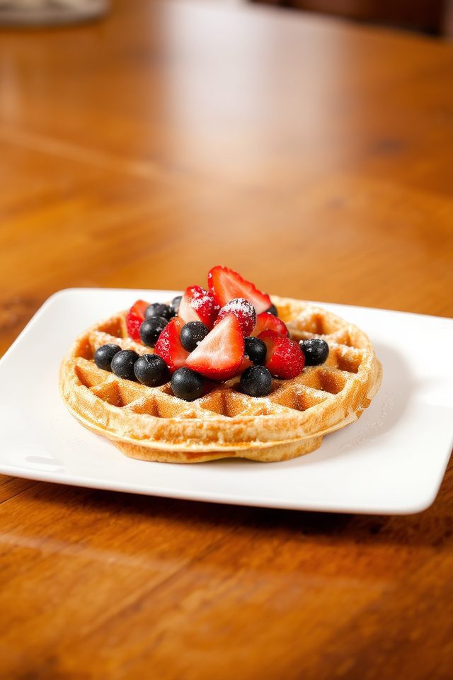 fresh fruit whole waffles