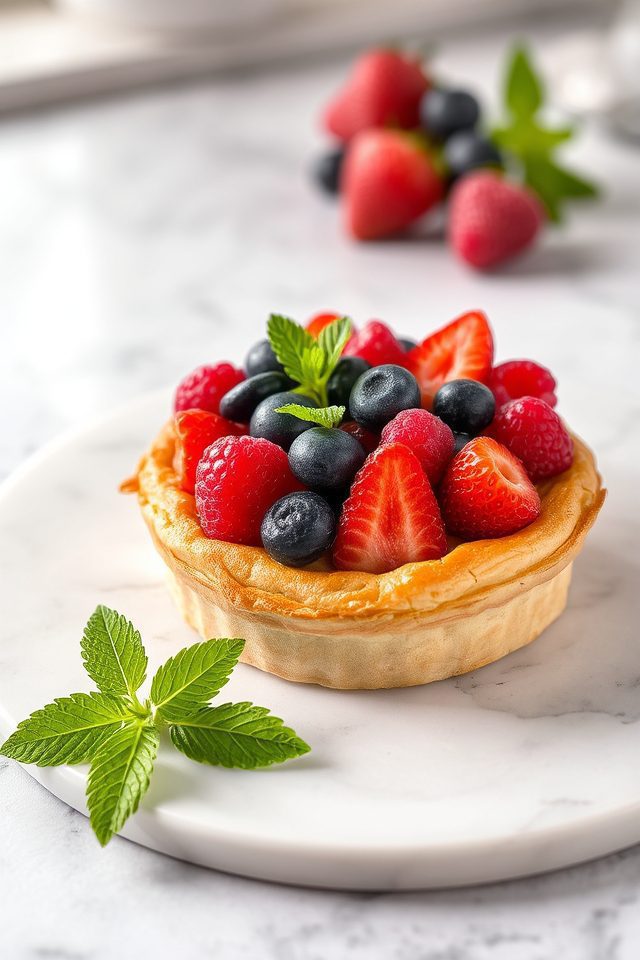 fresh fruits tasty dessert