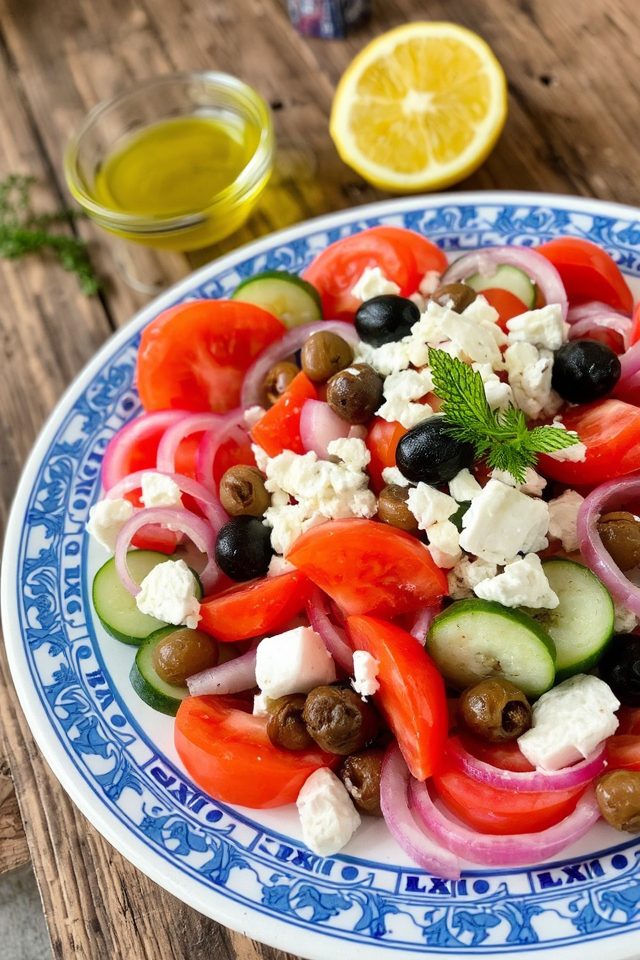 fresh greek olive salad