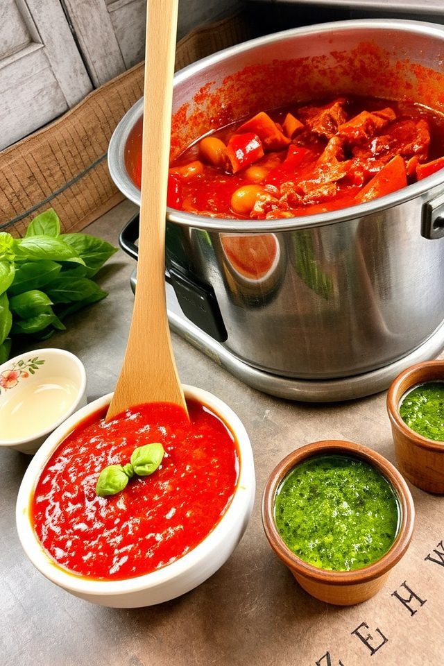 fresh homemade pasta sauces