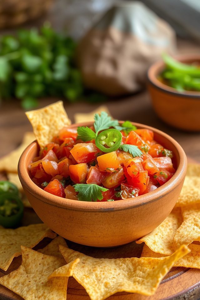 fresh homemade tortilla snack