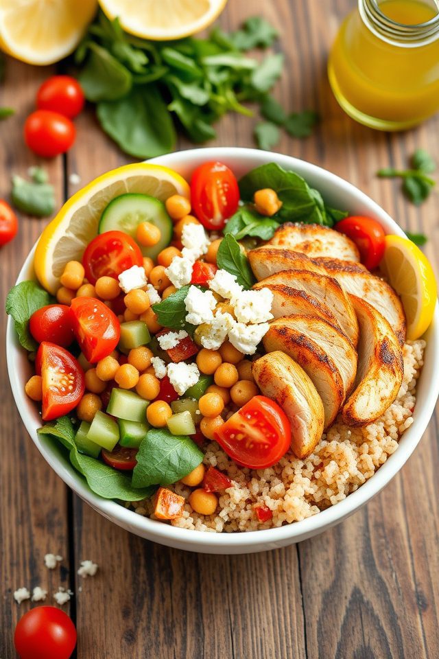 fresh ingredient quinoa bowls
