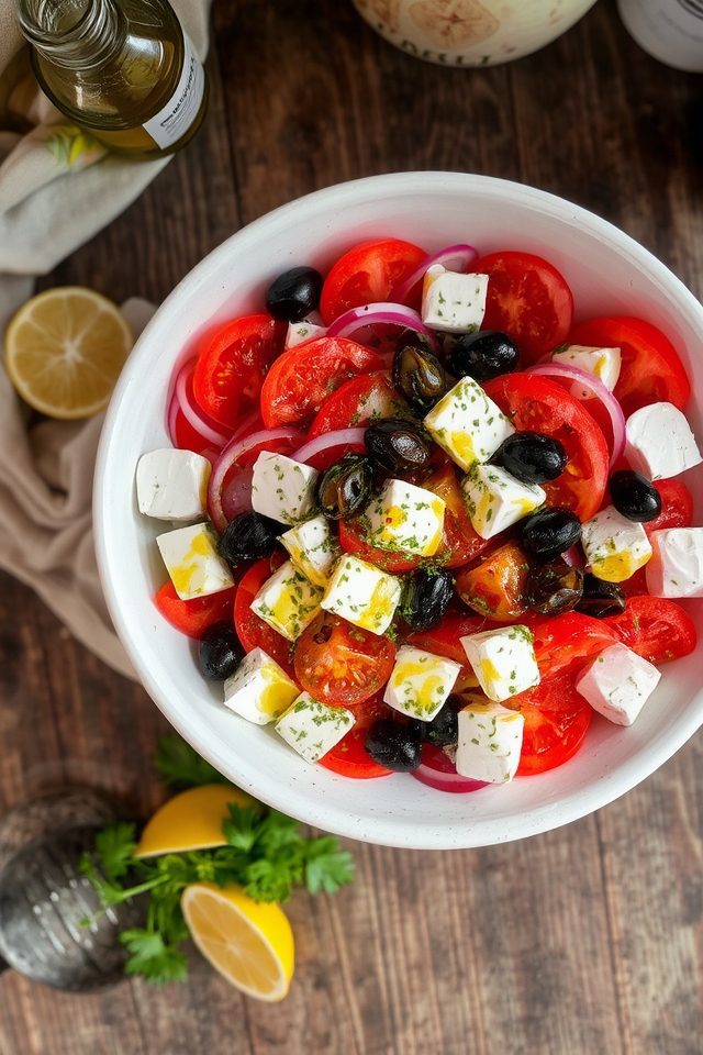 fresh mediterranean salad flavors