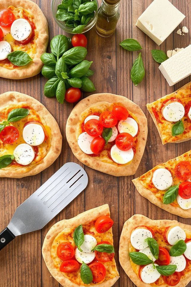 fresh mozzarella basil flatbread