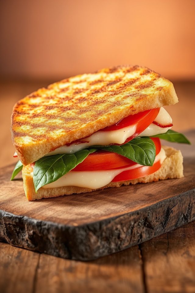 fresh mozzarella tomato sandwich