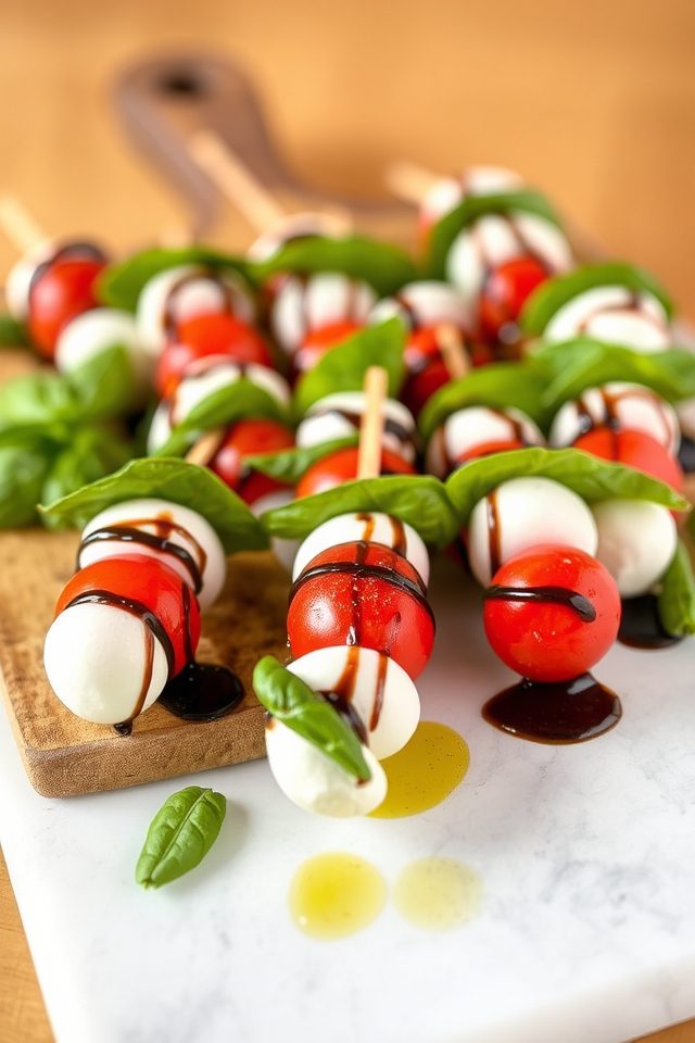 fresh mozzarella vegetable snack
