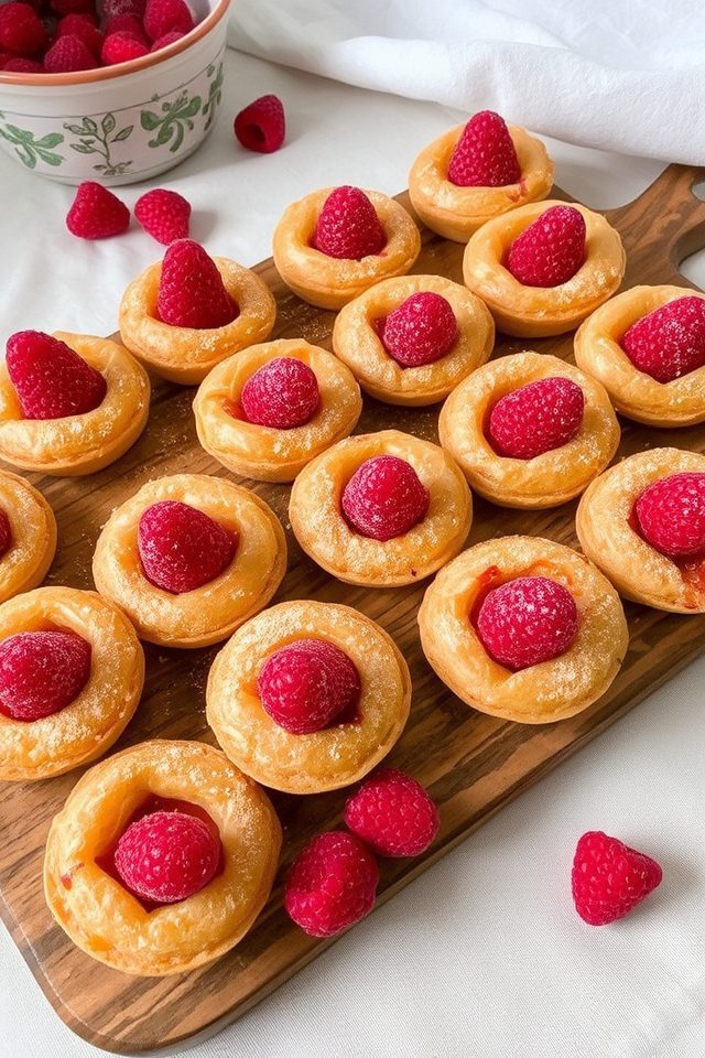 fresh raspberries sweet dessert