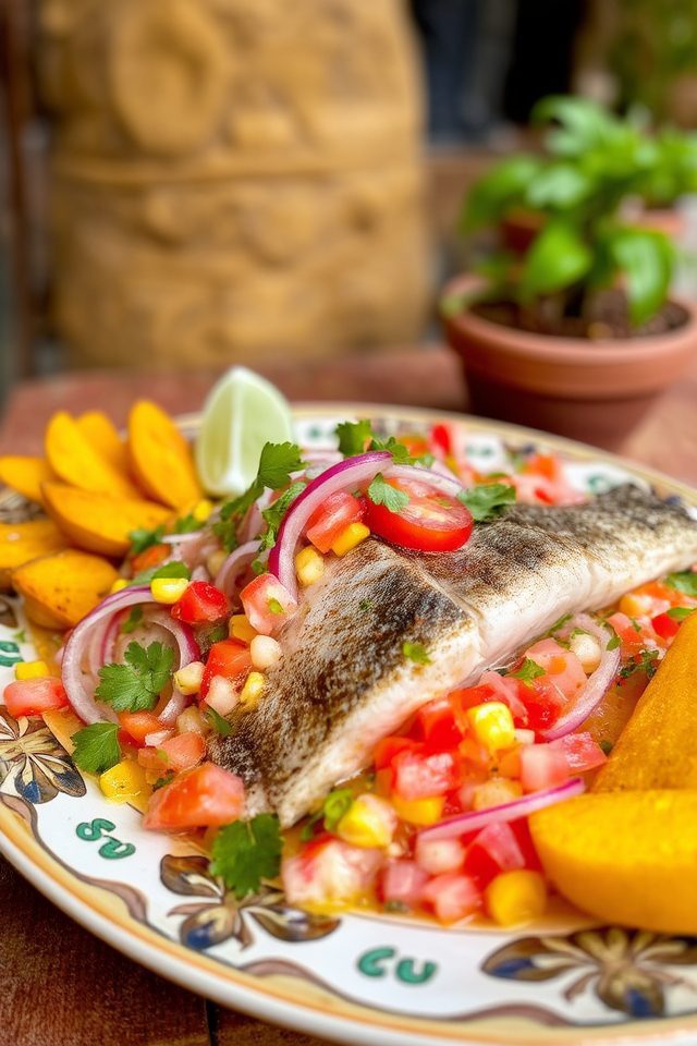 fresh seafood citrus dish