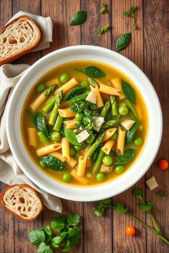 fresh seasonal vegetable soup