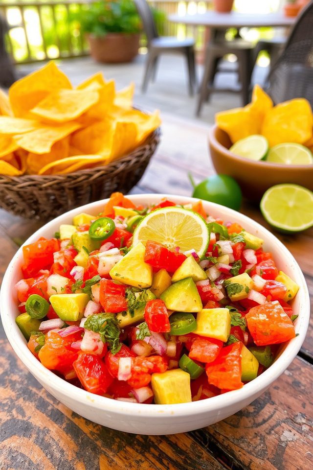 fresh tomato avocado salsa