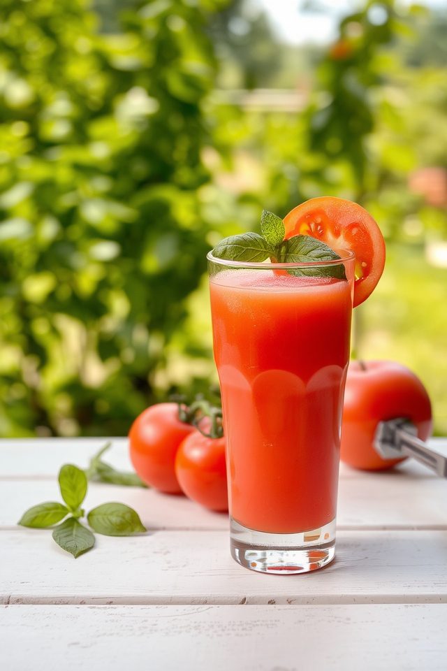fresh tomato juice drink