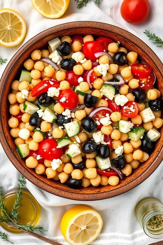 fresh vibrant chickpea salad