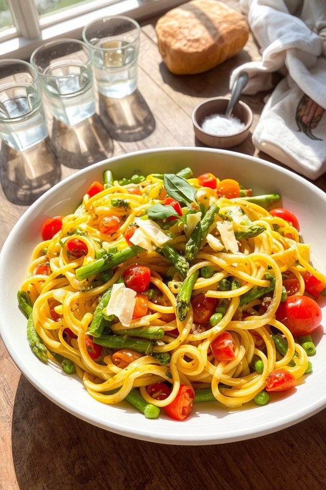 fresh vibrant spring pasta