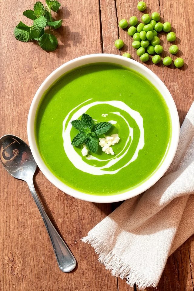fresh vibrant spring soup