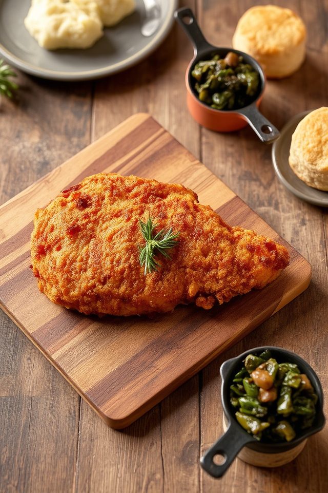 fried chicken family dinner