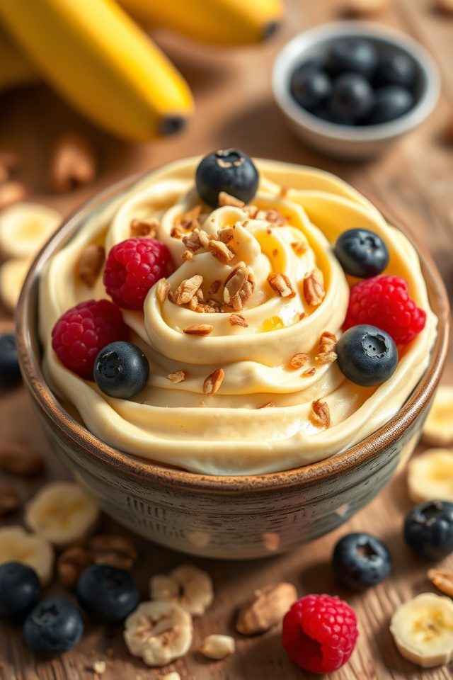 frozen banana blended dessert
