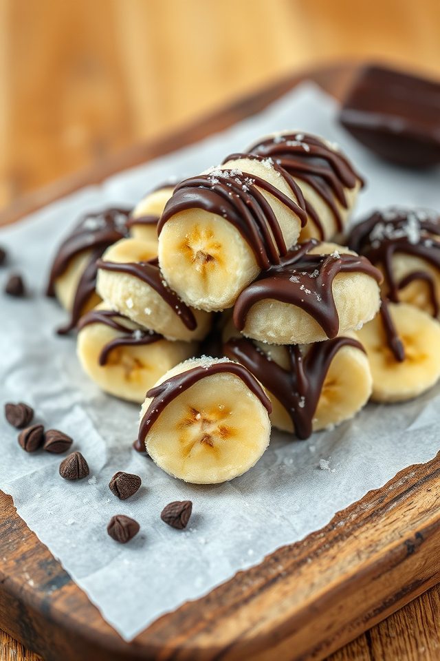 frozen dark chocolate bananas