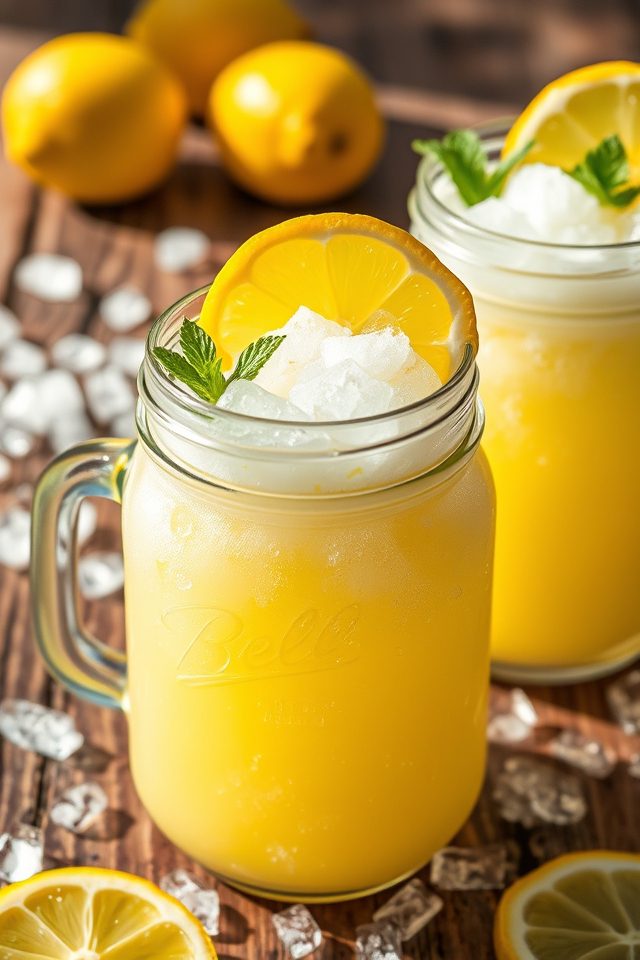 frozen icy lemon drink