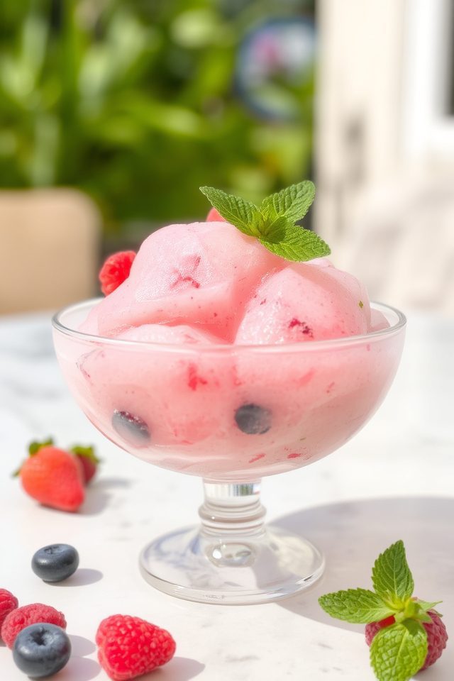 frozen mixed berry dessert
