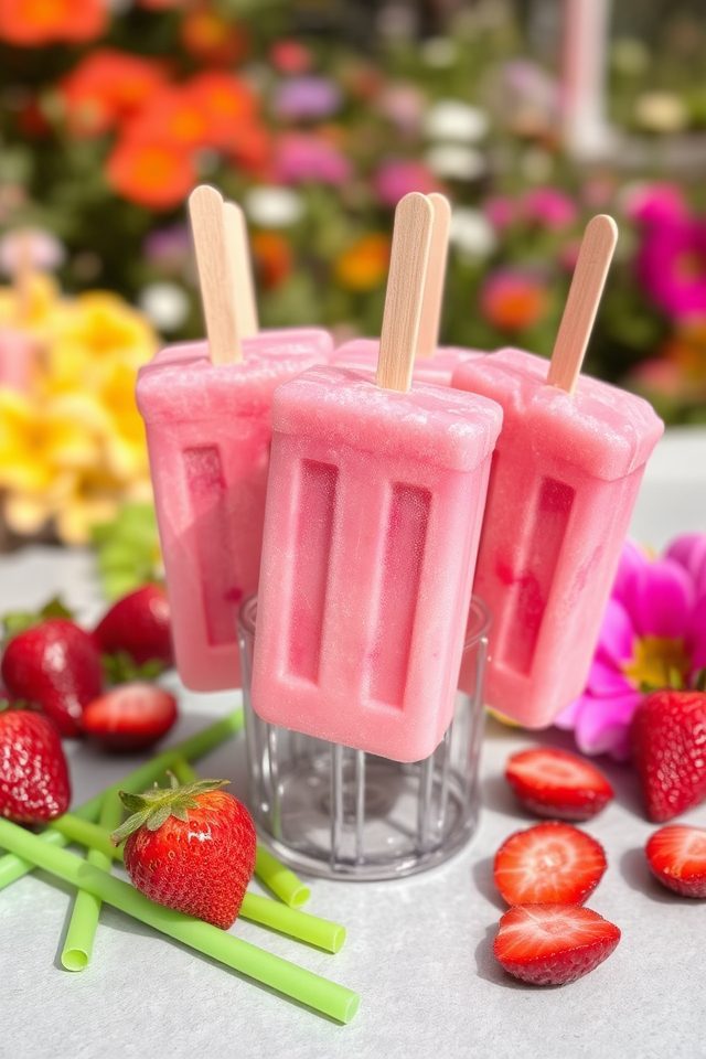 frozen pink drink treats