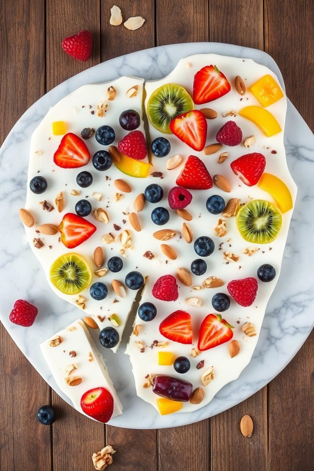 frozen yogurt nut fruit