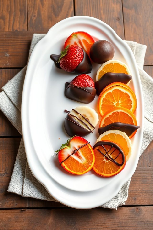 fruit dipped in chocolate
