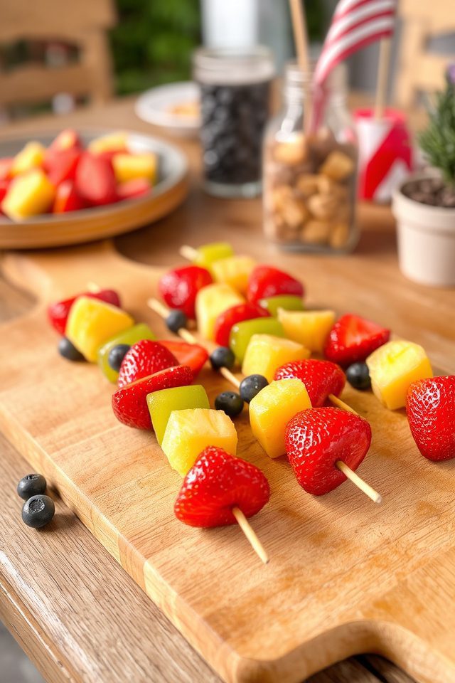 fruit kabobs for celebration