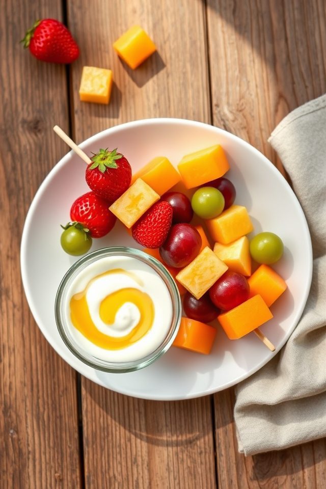 fruit kabobs nut free dip