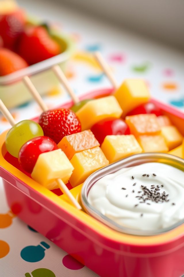 fruit on stick skewers