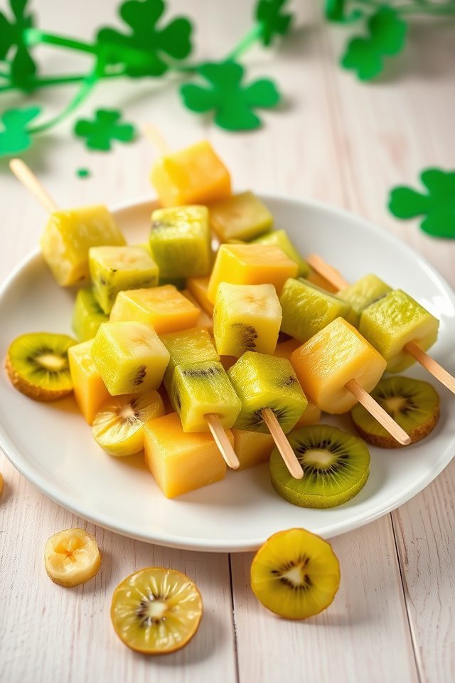 fruit on wooden sticks
