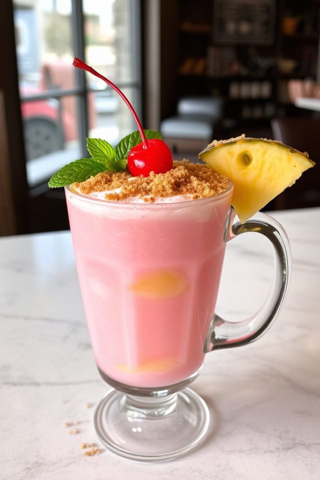 fruity sweet pink drink